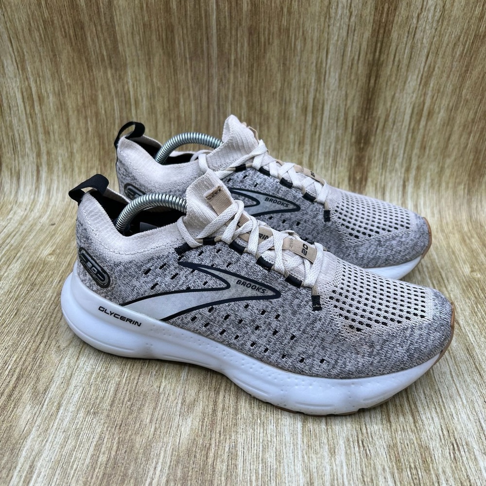 Brooks Glycerin StealthFit 20 Women's 7.5 Grey Cream Running Shoes 1203721B163
